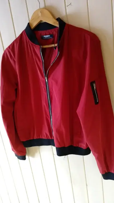 Chaqueta Bomber Roja Zeagoo para Mujer - miniatura 2