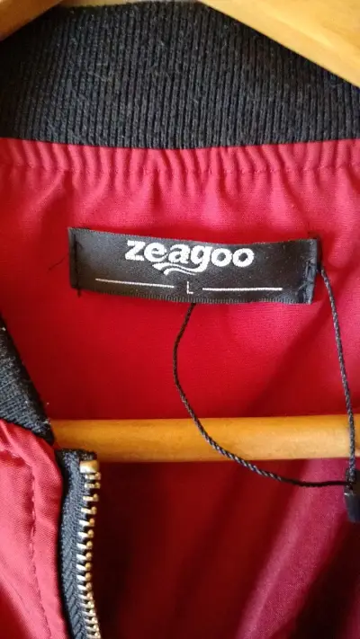 Chaqueta Bomber Roja Zeagoo para Mujer - miniatura 3