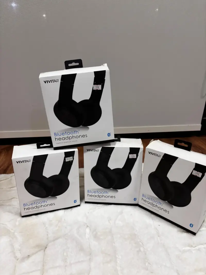 Audífonos Bluetooth Vivitar negros nuevos