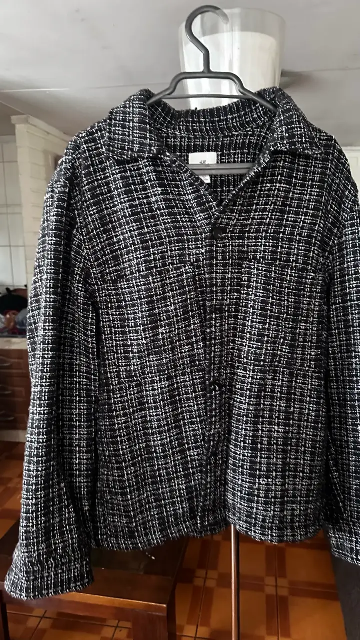 Chaqueta de tweed negra H&M para hombre - 1