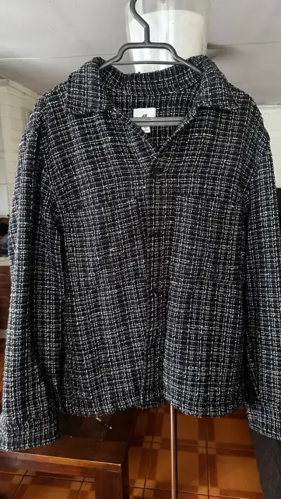 Chaqueta de tweed negra H&M para hombre - miniatura 2