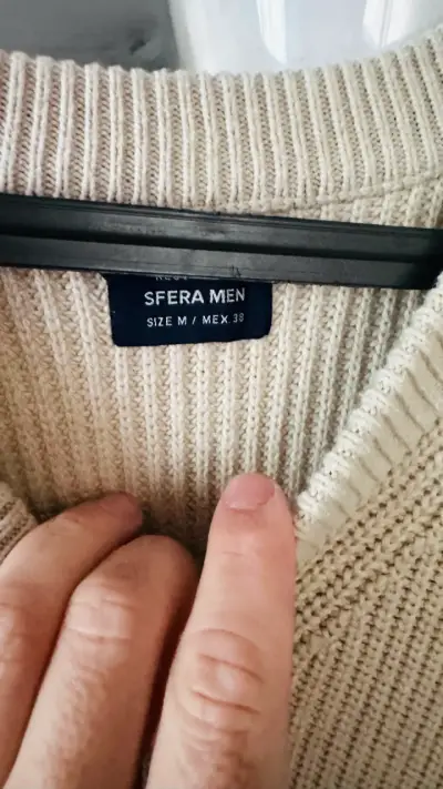 Suéter Beige para Hombre Sfera Talla M - miniatura 3