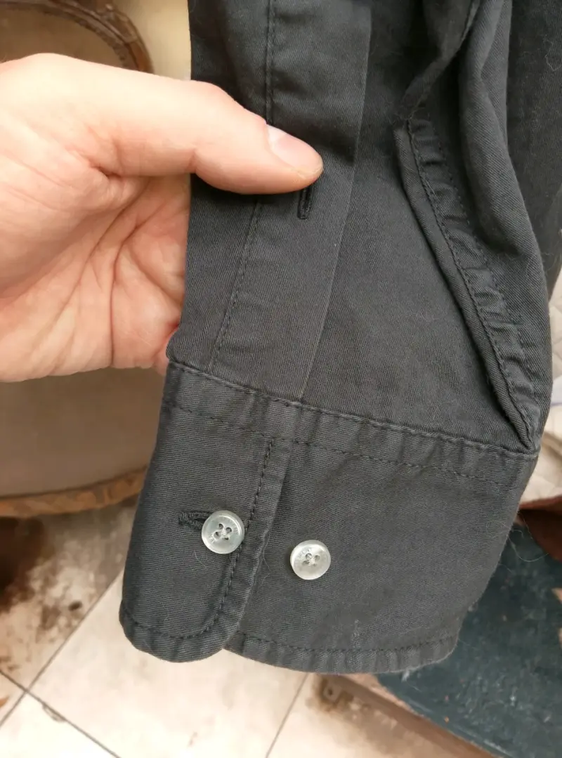 Camisa negra slim fit Basement talla XL - 2