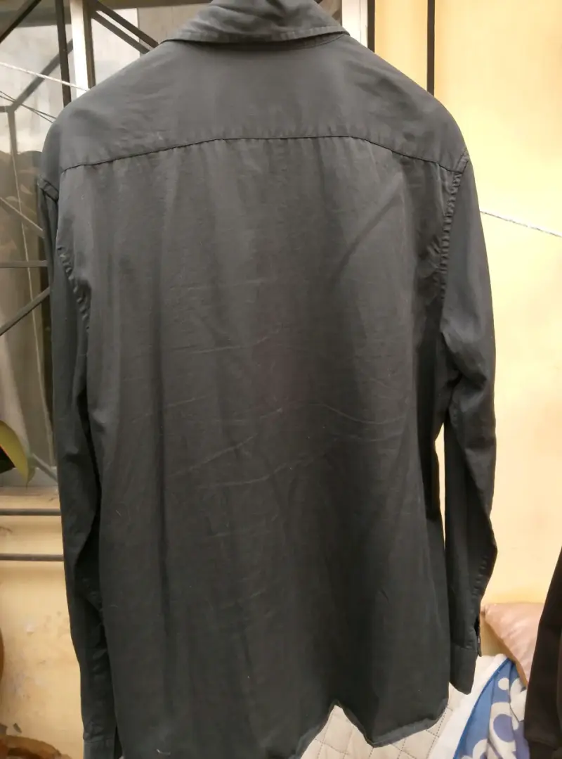 Camisa negra slim fit Basement talla XL - 3