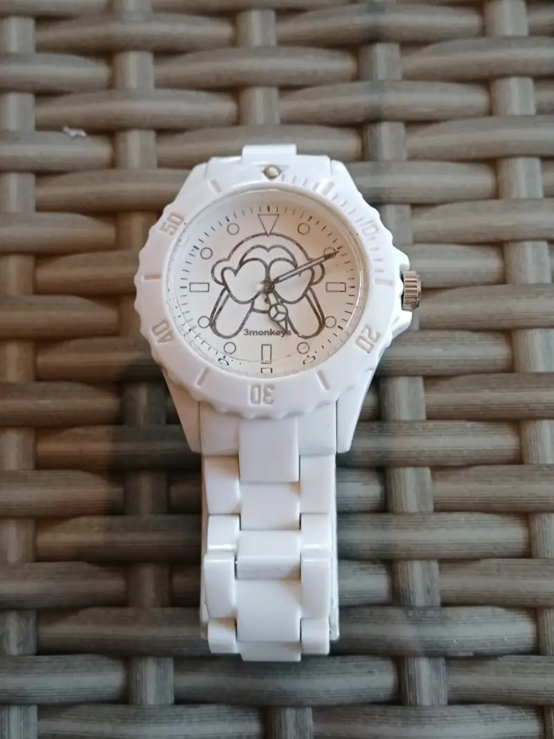 Reloj blanco 3monkeys diseño divertido