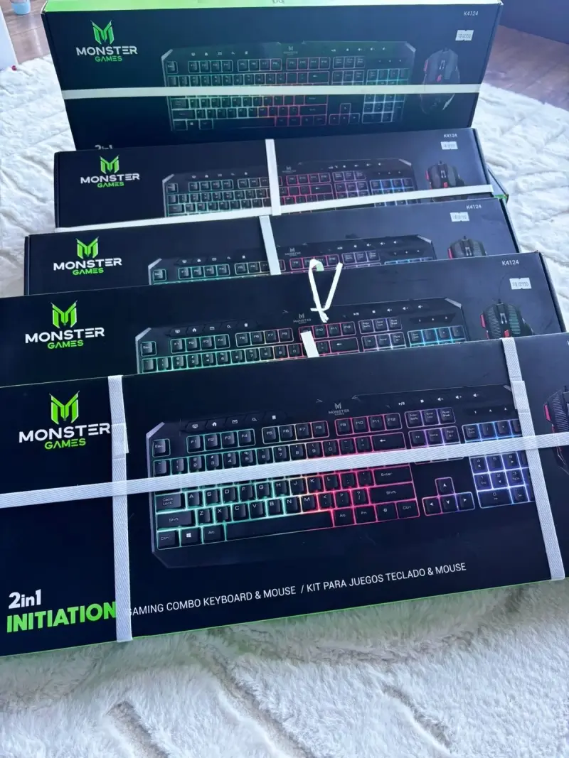 Combo Teclado y Mouse Gamer Monster Games RGB
