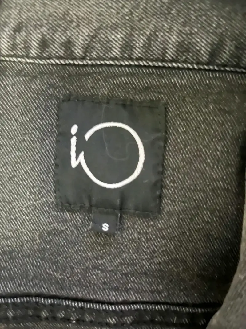 Chaqueta de mezclilla negra para mujer - 2