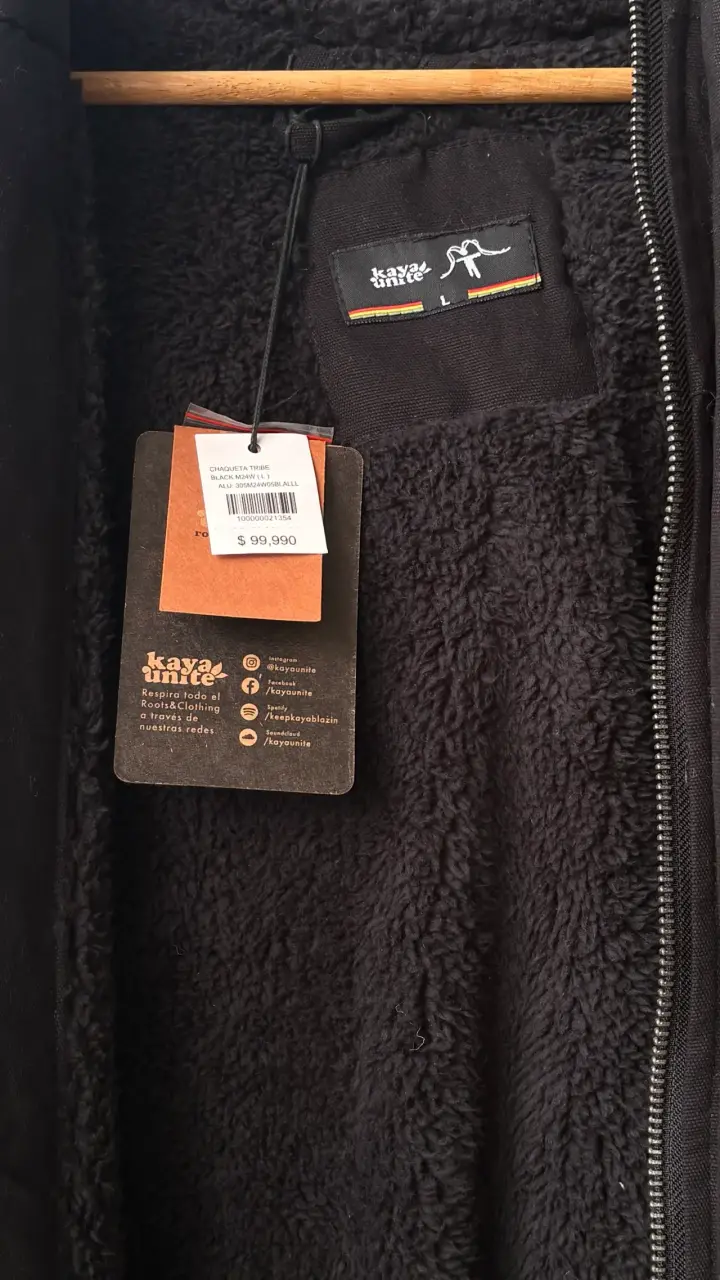 Parka negra con capucha para hombre - 4