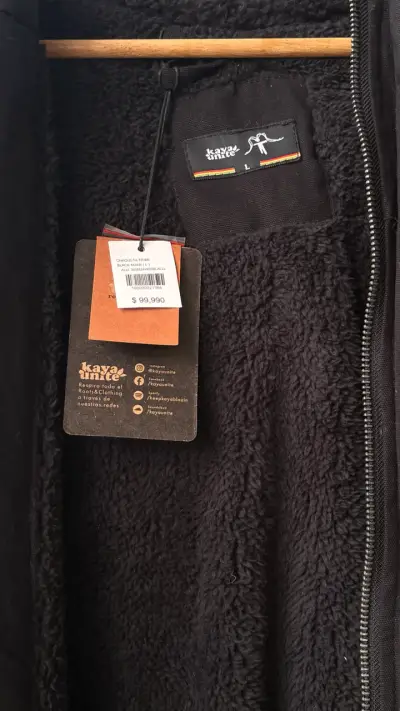 Parka negra con capucha para hombre - miniatura 4