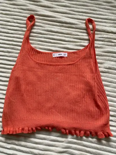 Top tejido naranja MNG con tirantes - miniatura 1