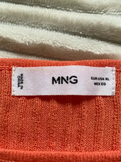 Top tejido naranja MNG con tirantes - miniatura 2