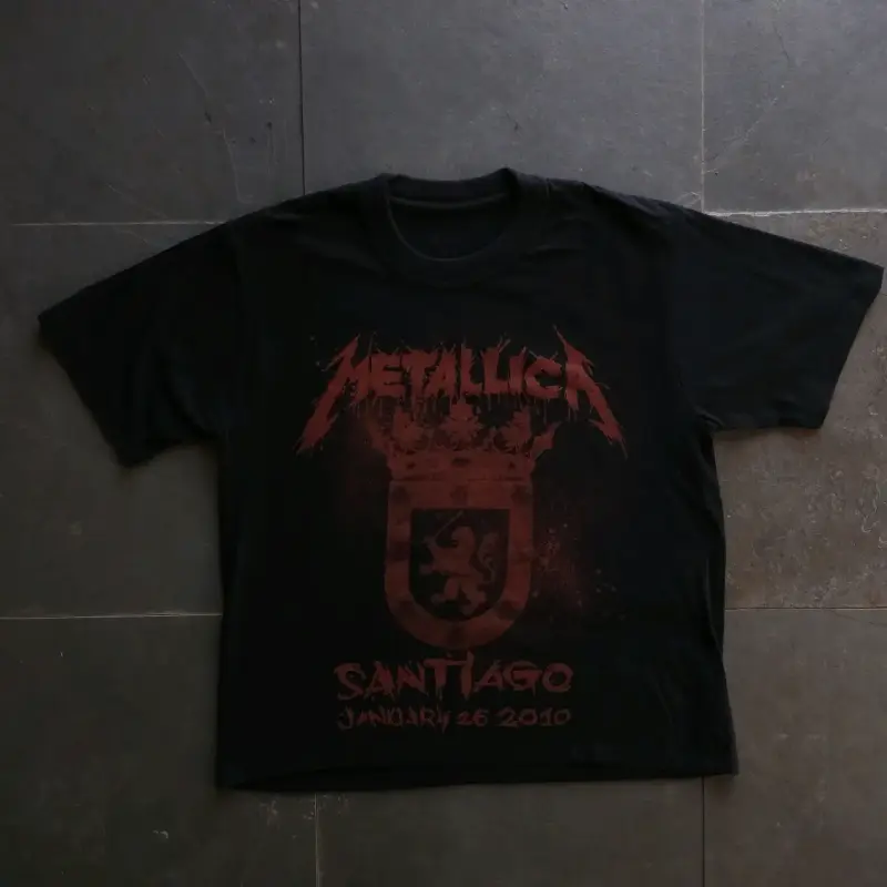 Polera Metallica Santiago 2010 Negra - 1