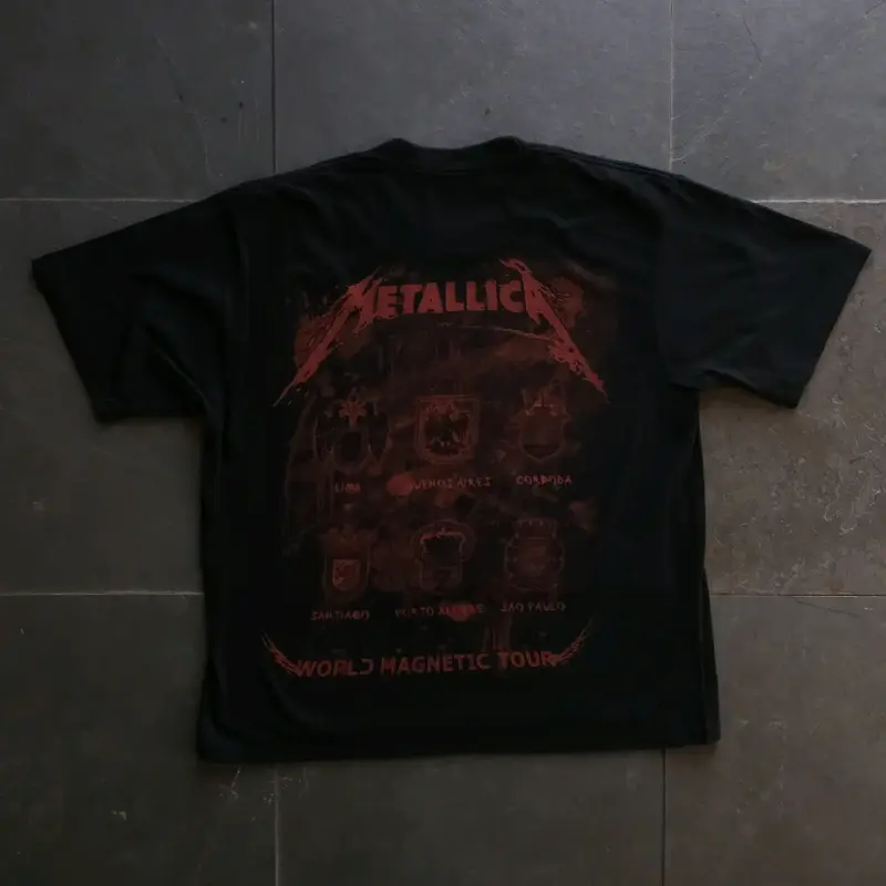 Polera Metallica Santiago 2010 Negra - 3