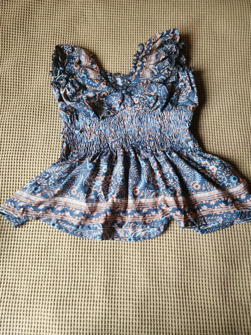 Blusa estampada bohemia para mujer - 1