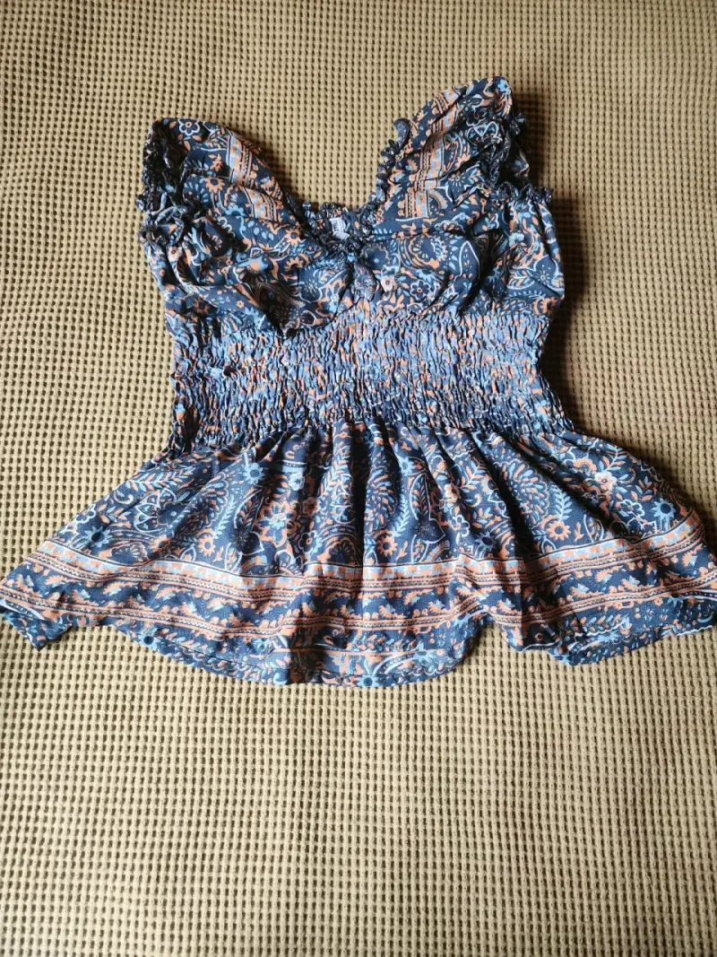 Blusa estampada bohemia para mujer - 2