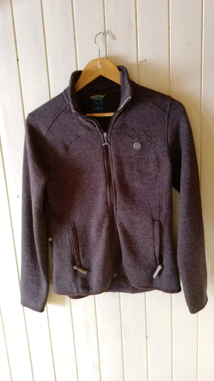 Chaqueta de lana marrón para mujer Haka Honu