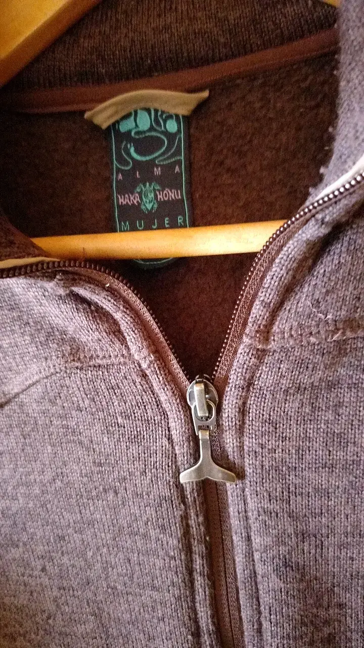 Chaqueta de lana marrón para mujer Haka Honu - 2
