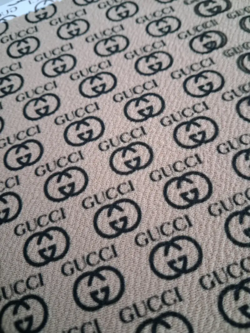 Tela estampada Gucci beige y negro - 3