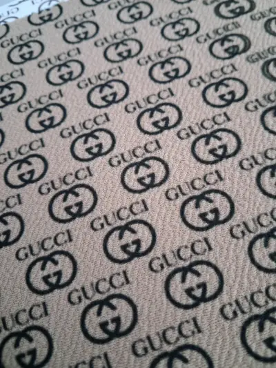 Tela estampada Gucci beige y negro - miniatura 3
