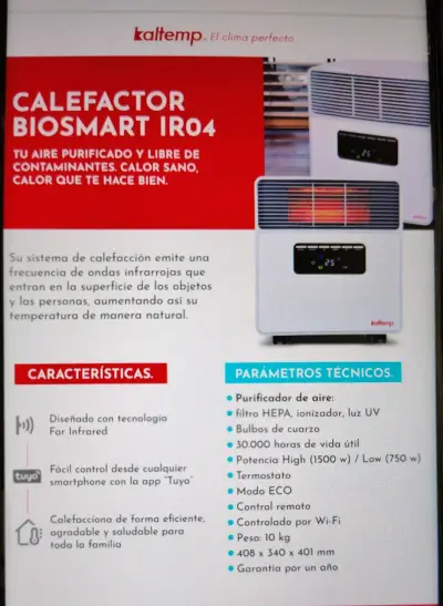 Calefactor eléctrico Kaltemp con control digital - miniatura 3
