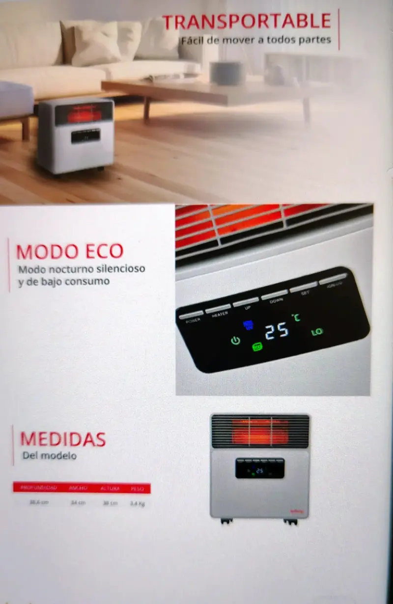 Calefactor eléctrico Kaltemp con control digital - 4