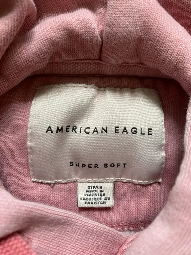 Polerón con capucha rosa American Eagle - 2