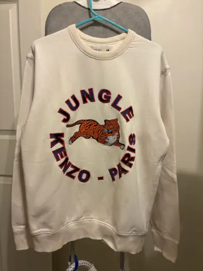 Polerón blanco Kenzo x H&M con diseño de tigre - miniatura 1