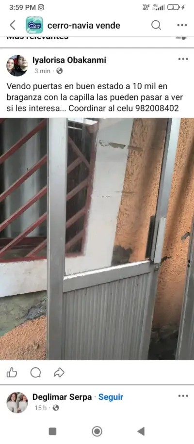 Puerta de aluminio con vidrio para exterior - miniatura 3