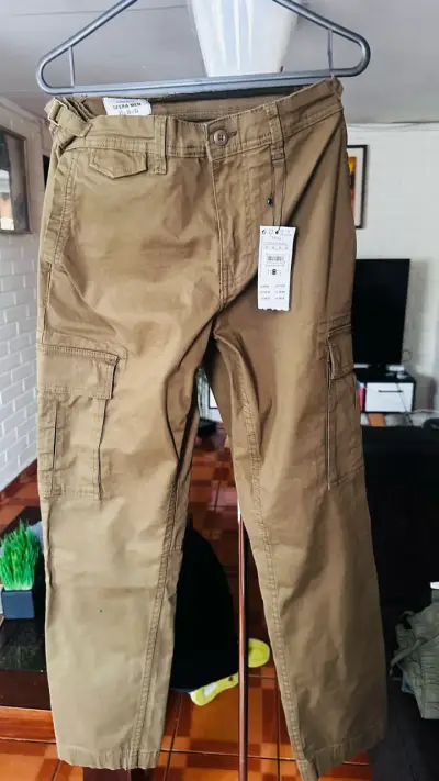 Pantalones cargo verde oliva  para hombre - miniatura 2