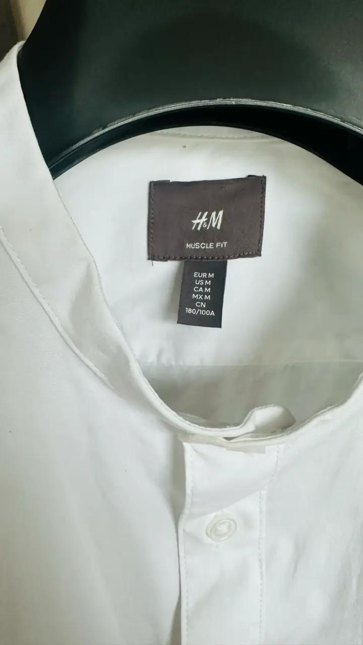 Camisa Blanca H&M Muscle Fit Hombre - 3