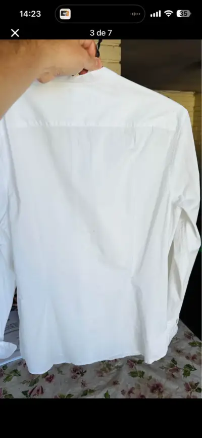 Camisa Blanca H&M Muscle Fit Hombre - miniatura 5