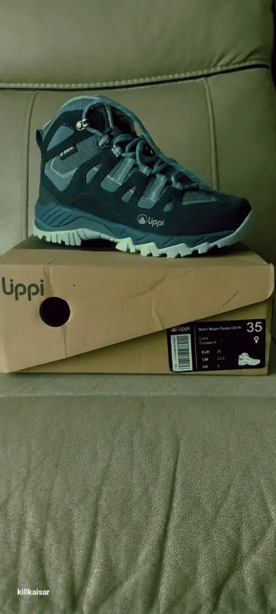 Botines de trekking mujer Lippi turquesa - miniatura 1