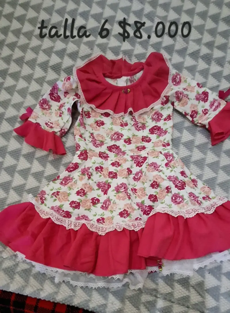 Vestido infantil floral talla 6