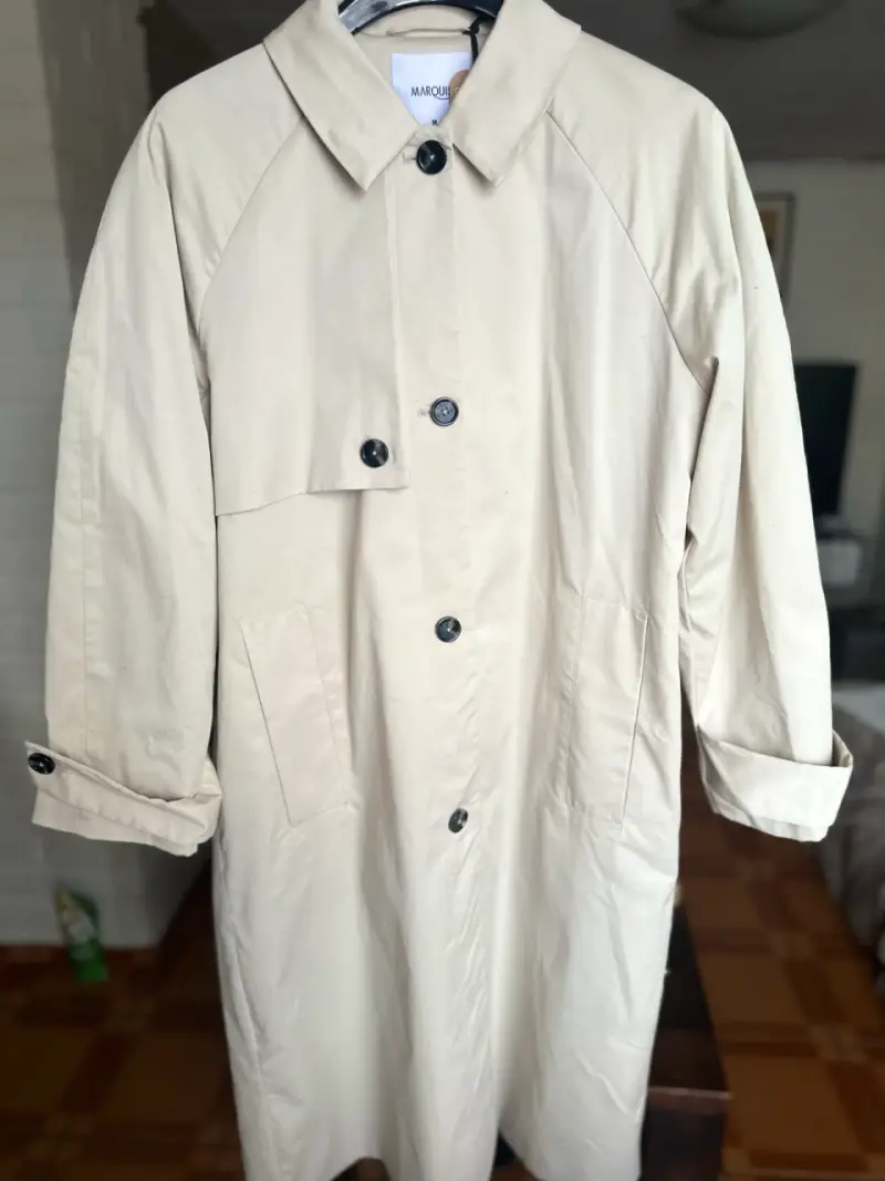Trench coat beige para mujer Marquis - 1