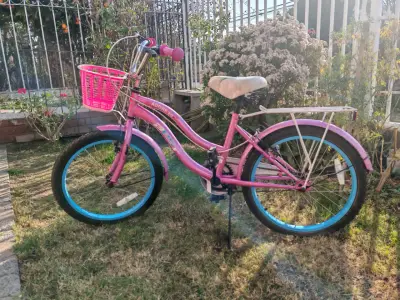 Bicicleta infantil aro 20 rosa con canasto - miniatura 3