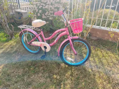 Bicicleta infantil aro 20 rosa con canasto - miniatura 6