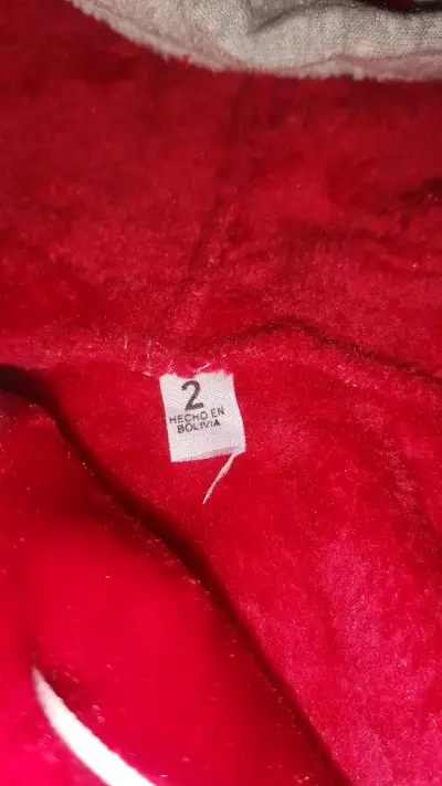 Enterito de bebé rojo con capucha y orejas - miniatura 2