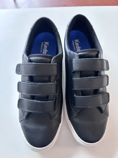 Zapatillas negras Keds con velcro para mujer - miniatura 1