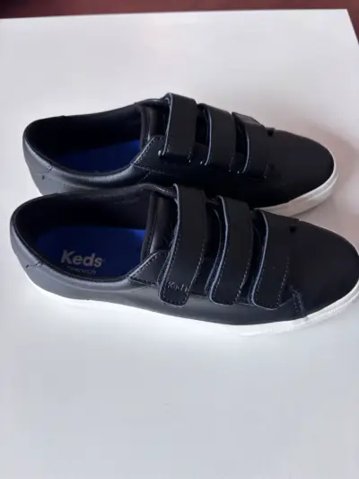 Zapatillas negras Keds con velcro para mujer - miniatura 3