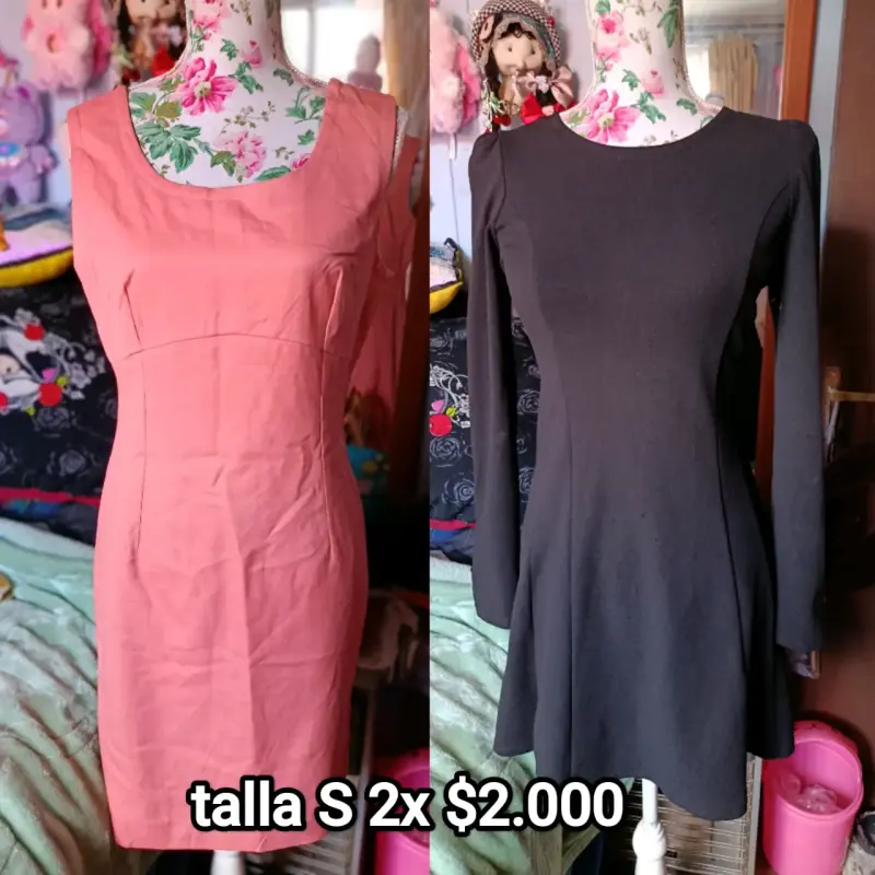 Pack de dos vestidos talla S en colores variados