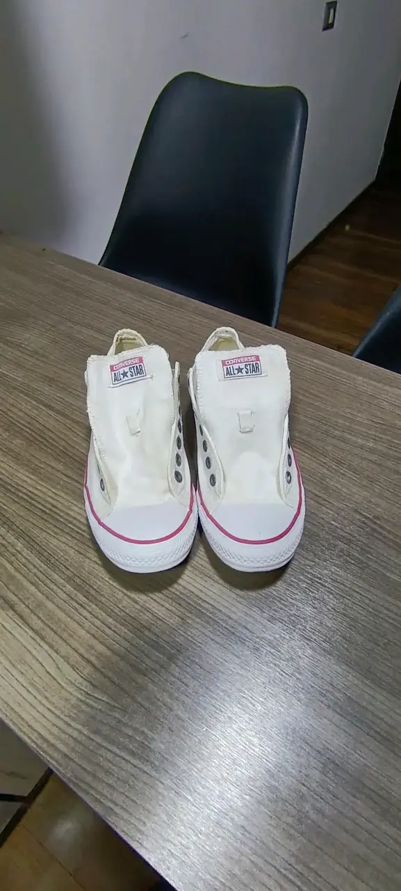 Zapatillas Converse All Star blancas sin cordones - 1