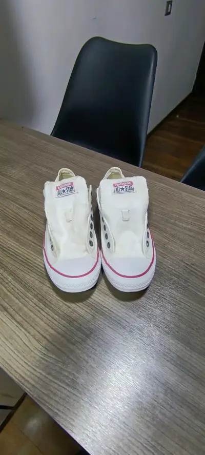 Zapatillas Converse All Star blancas sin cordones - miniatura 1