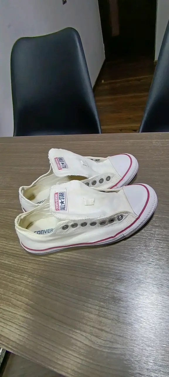 Zapatillas Converse All Star blancas sin cordones - 2
