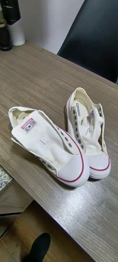 Zapatillas Converse All Star blancas sin cordones - miniatura 5