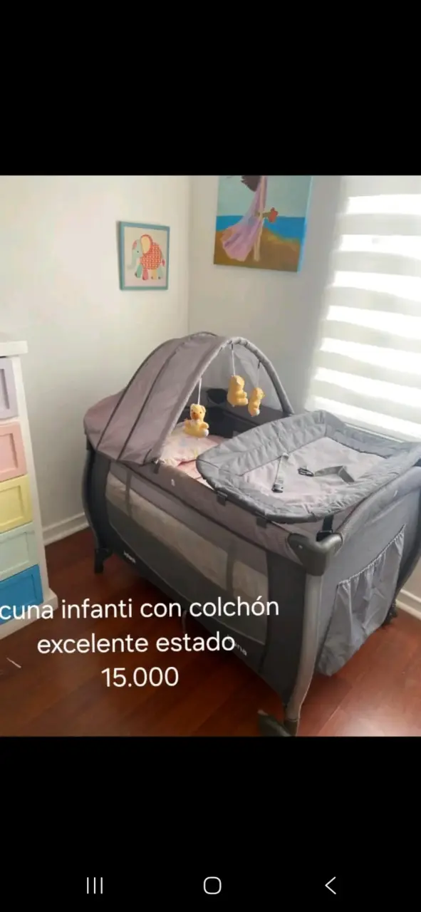 Cuna Infanti con colchón en excelente estado