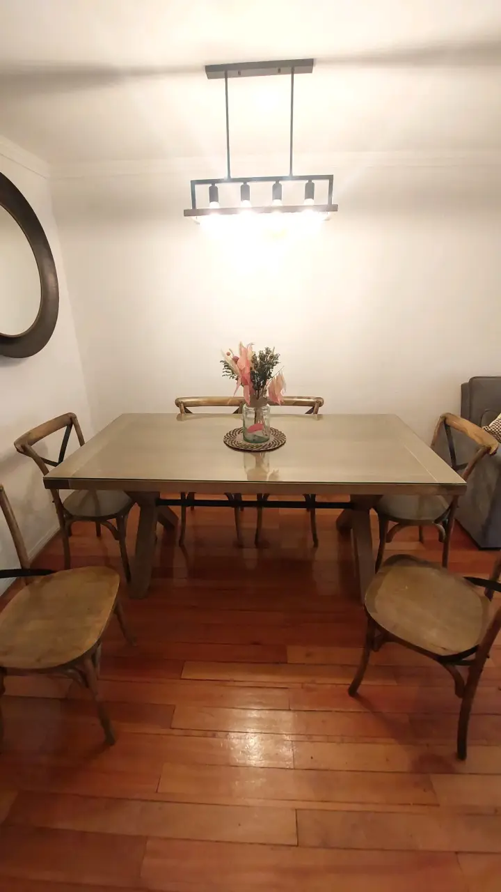 Juego de comedor de madera 6 sillas - 5