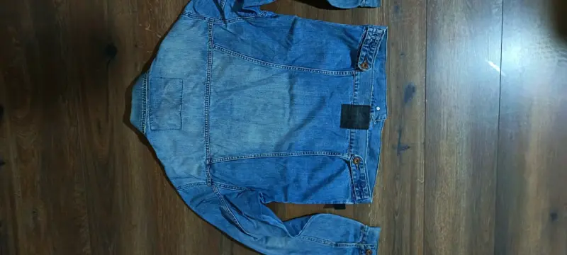 Chaqueta de mezclilla azul para hombre - 2
