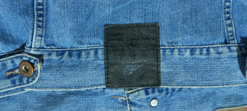 Chaqueta de mezclilla azul para hombre - 3