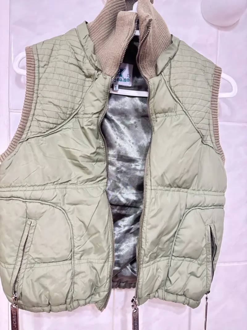 Chaleco sin mangas verde oliva para mujer - 2