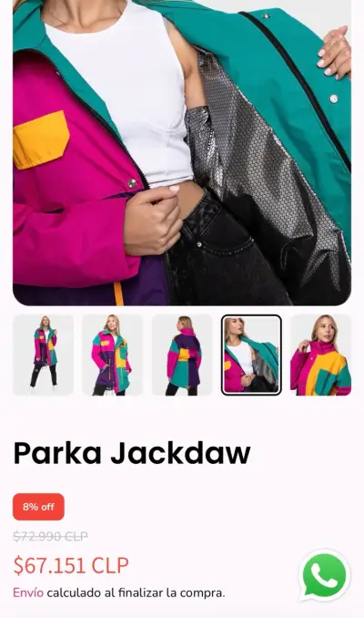Parka Jackdaw multicolor para mujer - miniatura 1